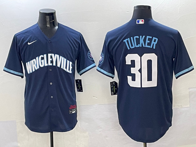 Men's Chicago Cubs #30 Kyle Tucker Navy City Connect Stitched Baseball Jersey Men's Chicago Cubs #30 Kyle Tucker Navy City Connect Stitched Baseball Jersey